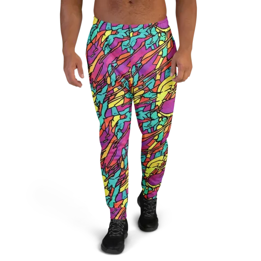 Kaleidoscope Crash on a Men's Joggers