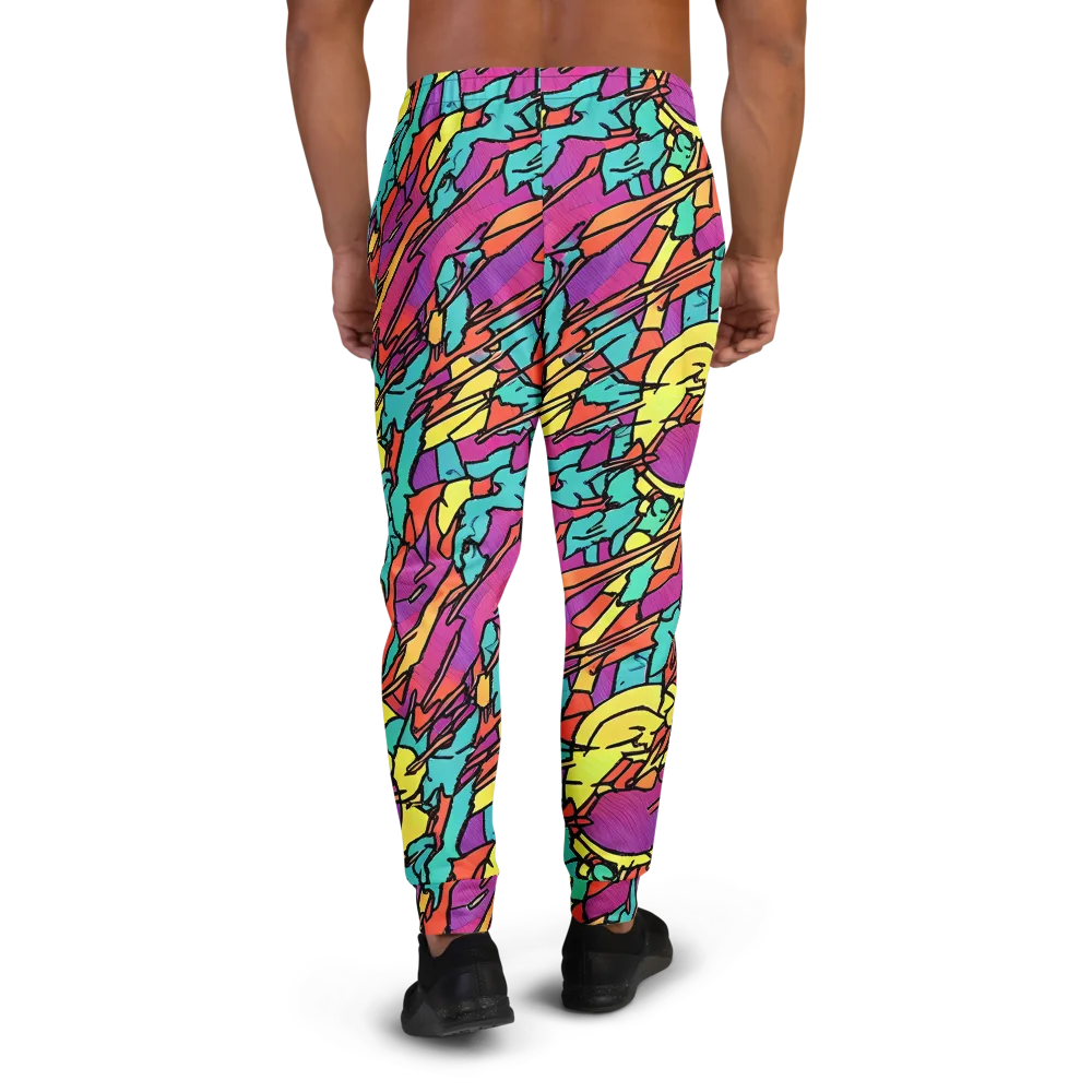 Kaleidoscope Crash on Men's Joggers — Back