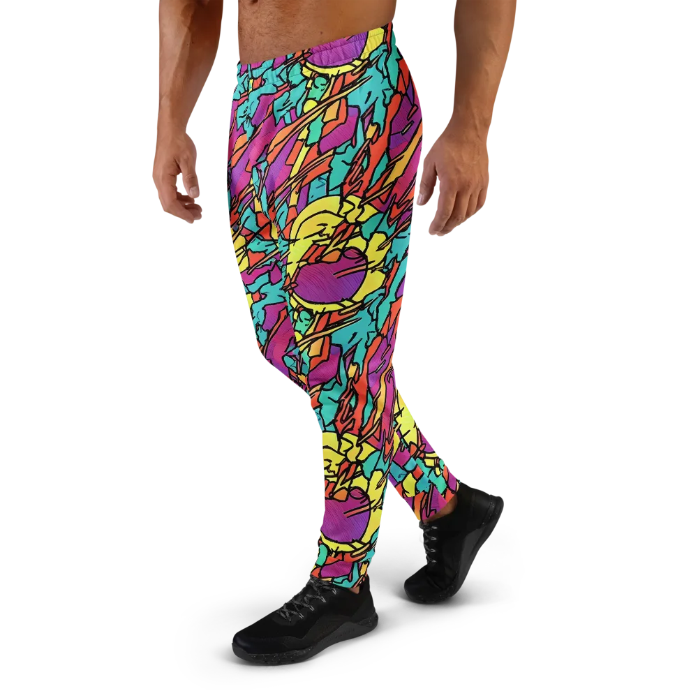 Kaleidoscope Crash on Men's Joggers — Left