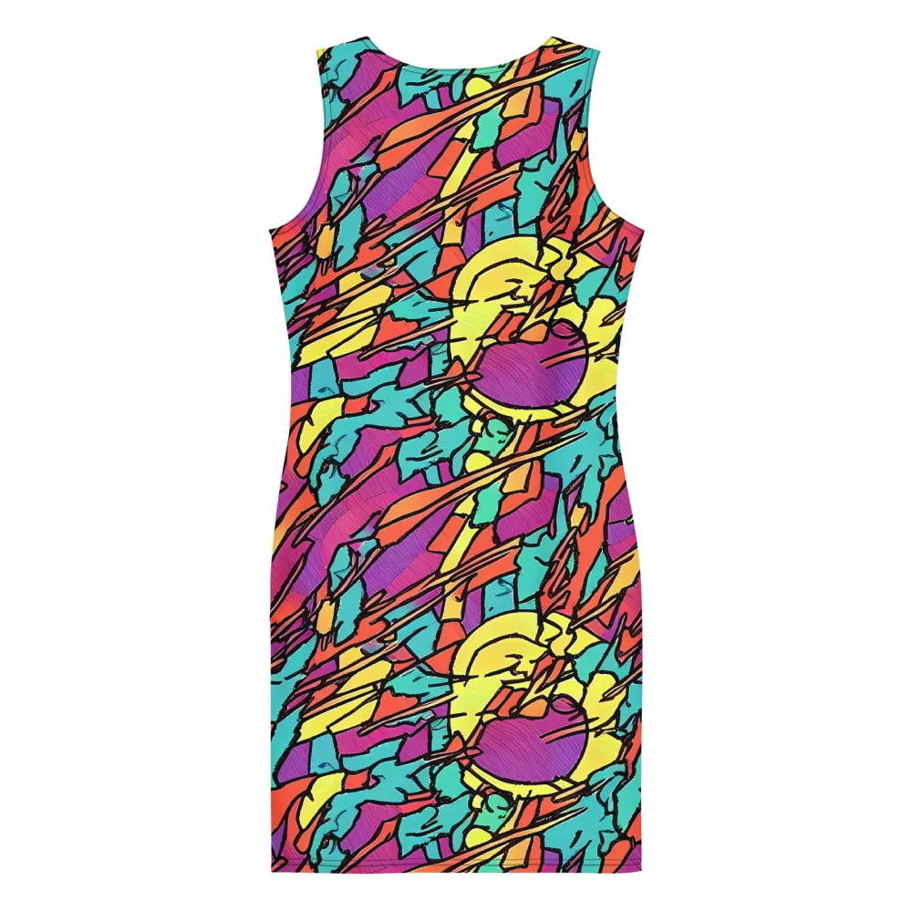 Kaleidoscope Crash on Bodycon Dress — Back