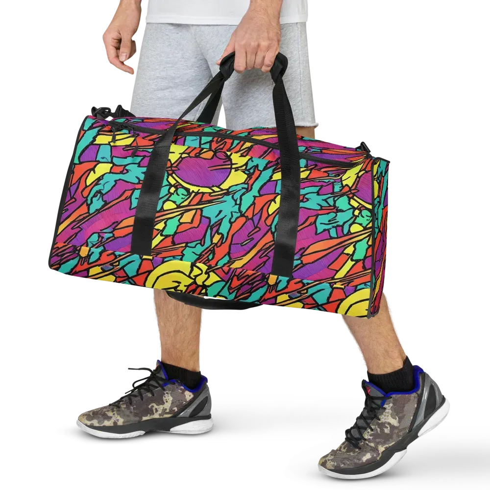 Kaleidoscope Crash on Duffle Bag — Front