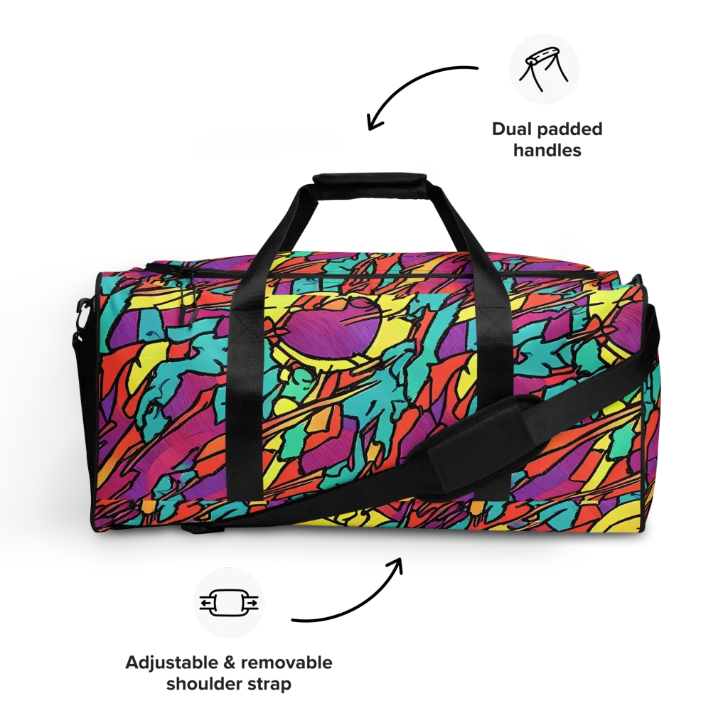 Kaleidoscope Crash on Duffle Bag — Front