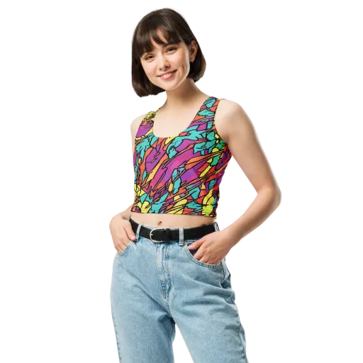 Kaleidoscope Crash on a Crop Top