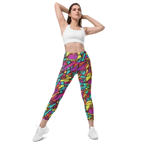 Kaleidoscope Crash on a Leggings with Pockets