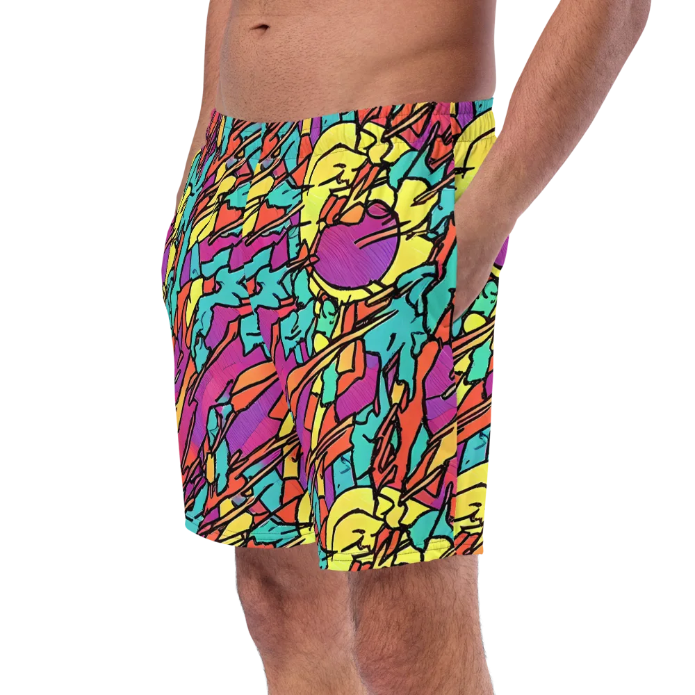 Kaleidoscope Crash on Swim Trunks — Left Front