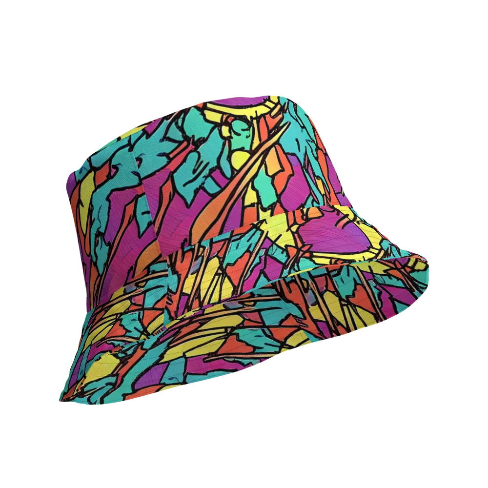 Kaleidoscope Crash on Reversible Bucket Hat — Product details Outside