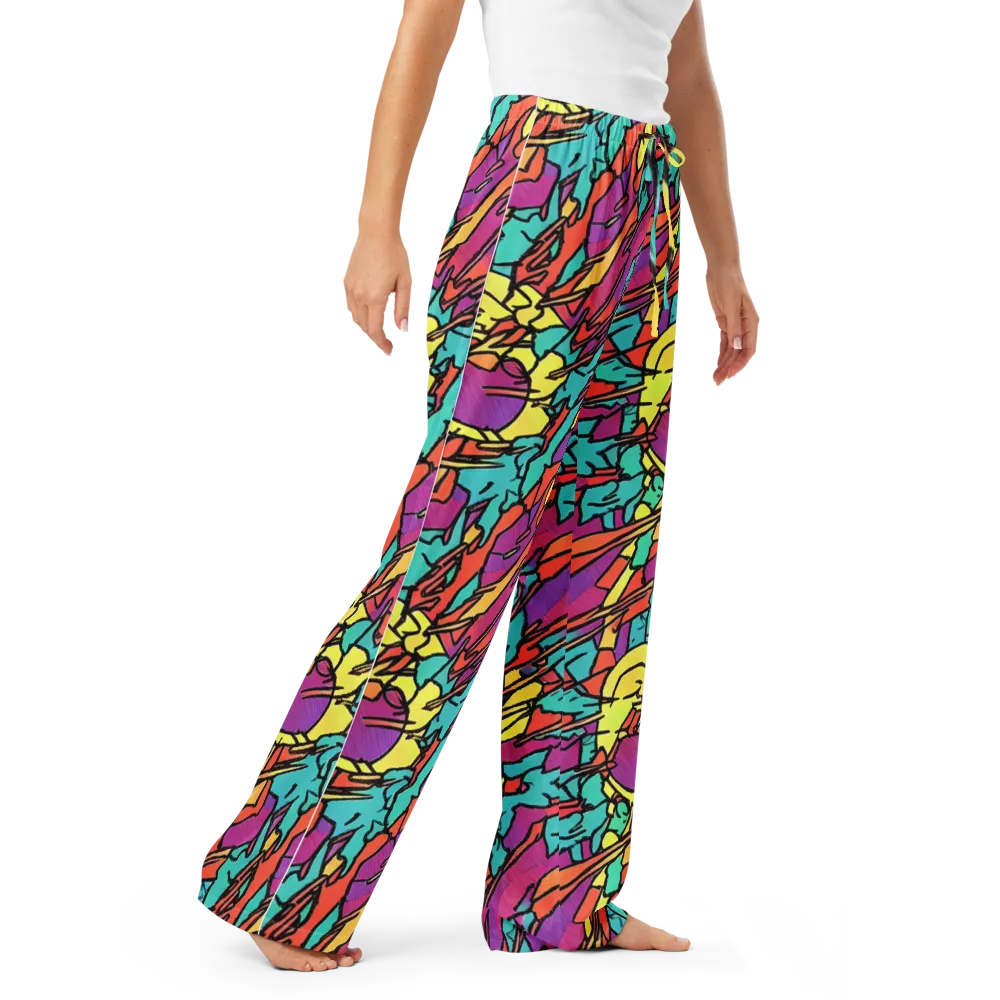 Kaleidoscope Crash on Women's Pajama Pants — Right Front