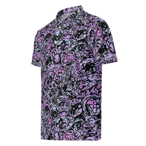 Ultraviolet Riddle on a Men's Slim Fit Polo Shirt