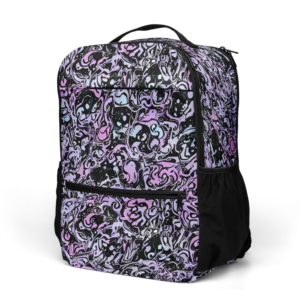 Ultraviolet Riddle on Utility Backpack — Left Front