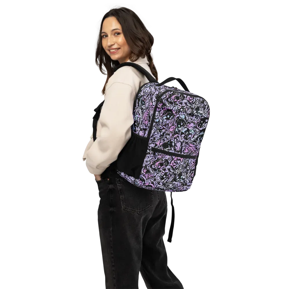 Ultraviolet Riddle on Utility Backpack — Back