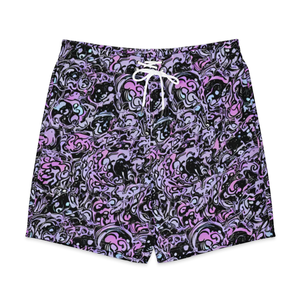 Ultraviolet Riddle on Men's Board Shorts — Front