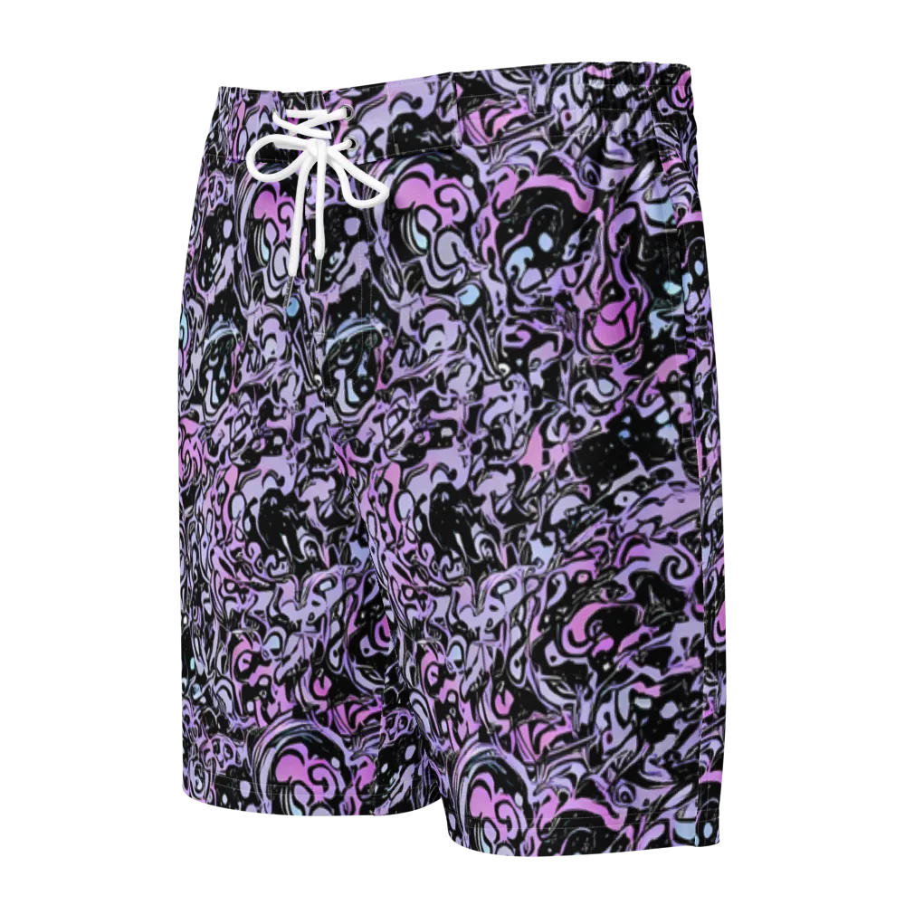 Ultraviolet Riddle on Men's Board Shorts — Front