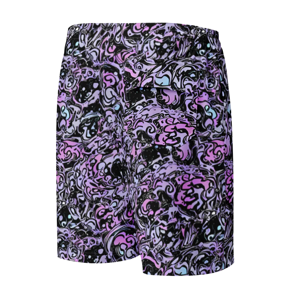 Ultraviolet Riddle on Men's Board Shorts — Back