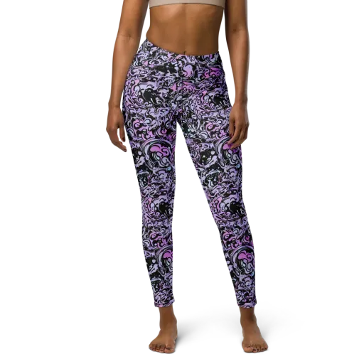 Ultraviolet Riddle on a Yoga Leggings