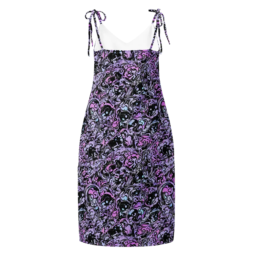 Ultraviolet Riddle on Slip Dress — Back