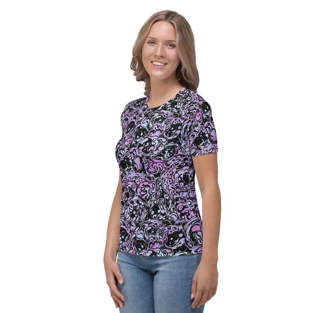 Ultraviolet Riddle on Women's Crew Neck T-Shirt — Left