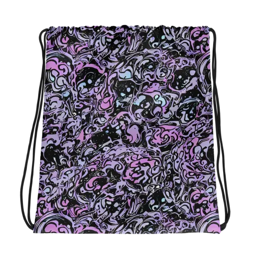 Ultraviolet Riddle on a Drawstring Bag