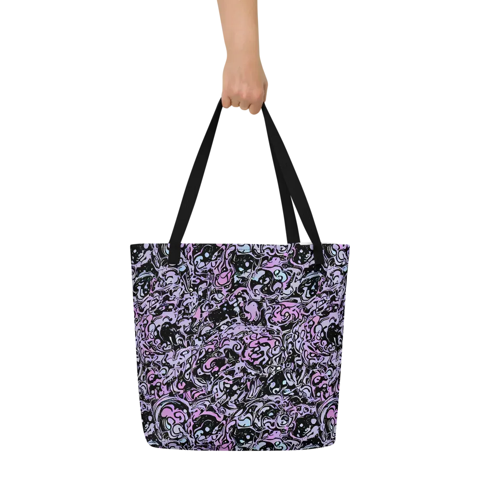 Ultraviolet Riddle on Large Tote Bag W/ Pocket — Front