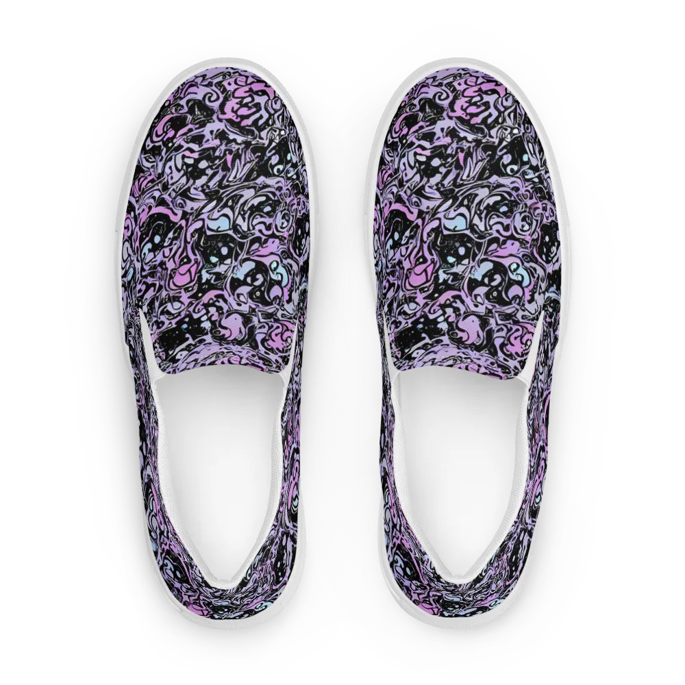 Ultraviolet Riddle on Women's Slip-On Canvas Shoes — Front