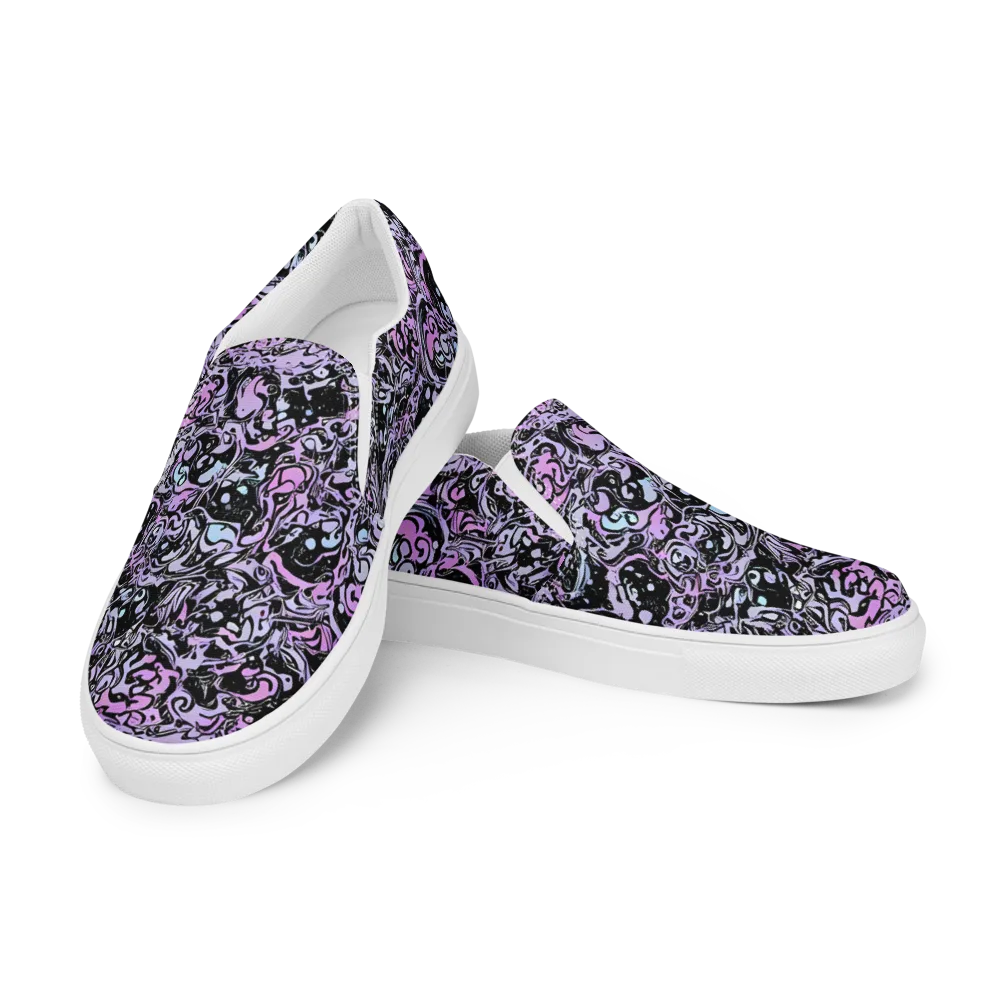 Ultraviolet Riddle on Women's Slip-On Canvas Shoes — Left Front
