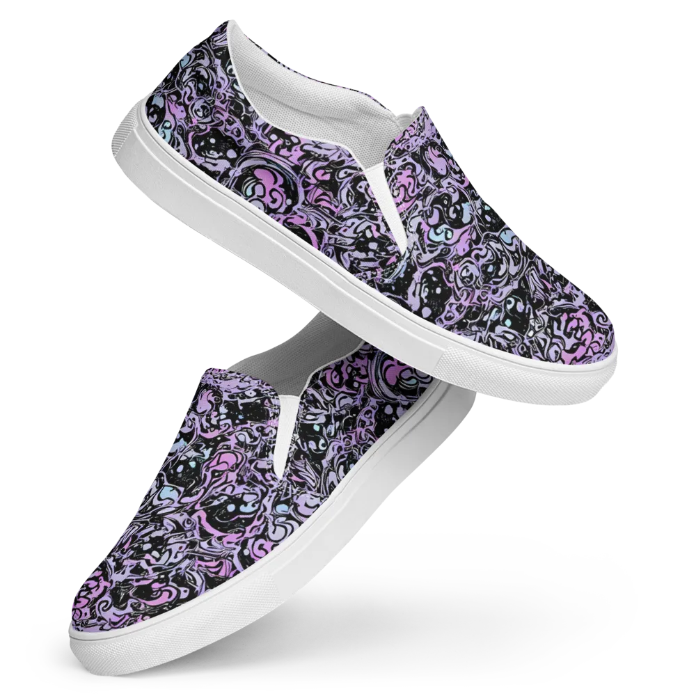 Ultraviolet Riddle on Women's Slip-On Canvas Shoes — Front