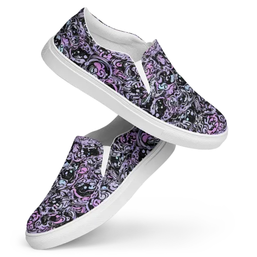 Ultraviolet Riddle on a Women's Slip-On Canvas Shoes
