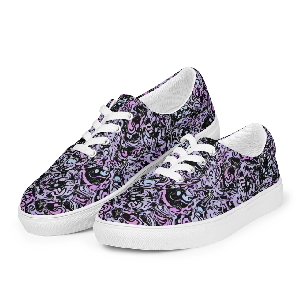 Ultraviolet Riddle on Men's Lace-Up Canvas Shoes — Left Front