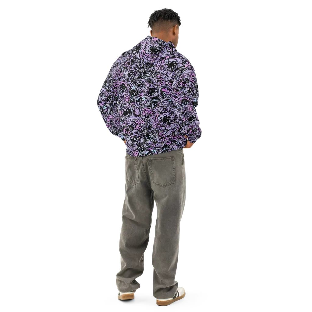 Ultraviolet Riddle on Cotton Hoodie — Back
