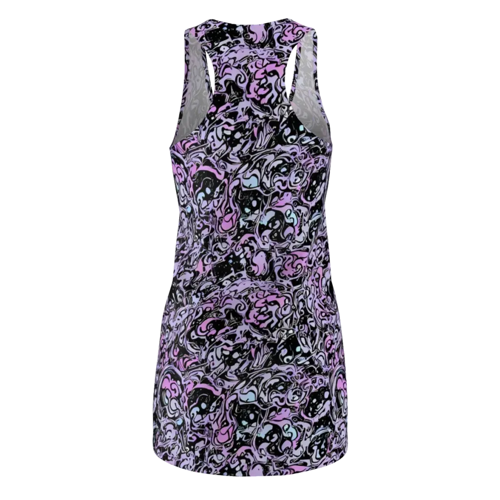 Ultraviolet Riddle on Racerback Dress — Back