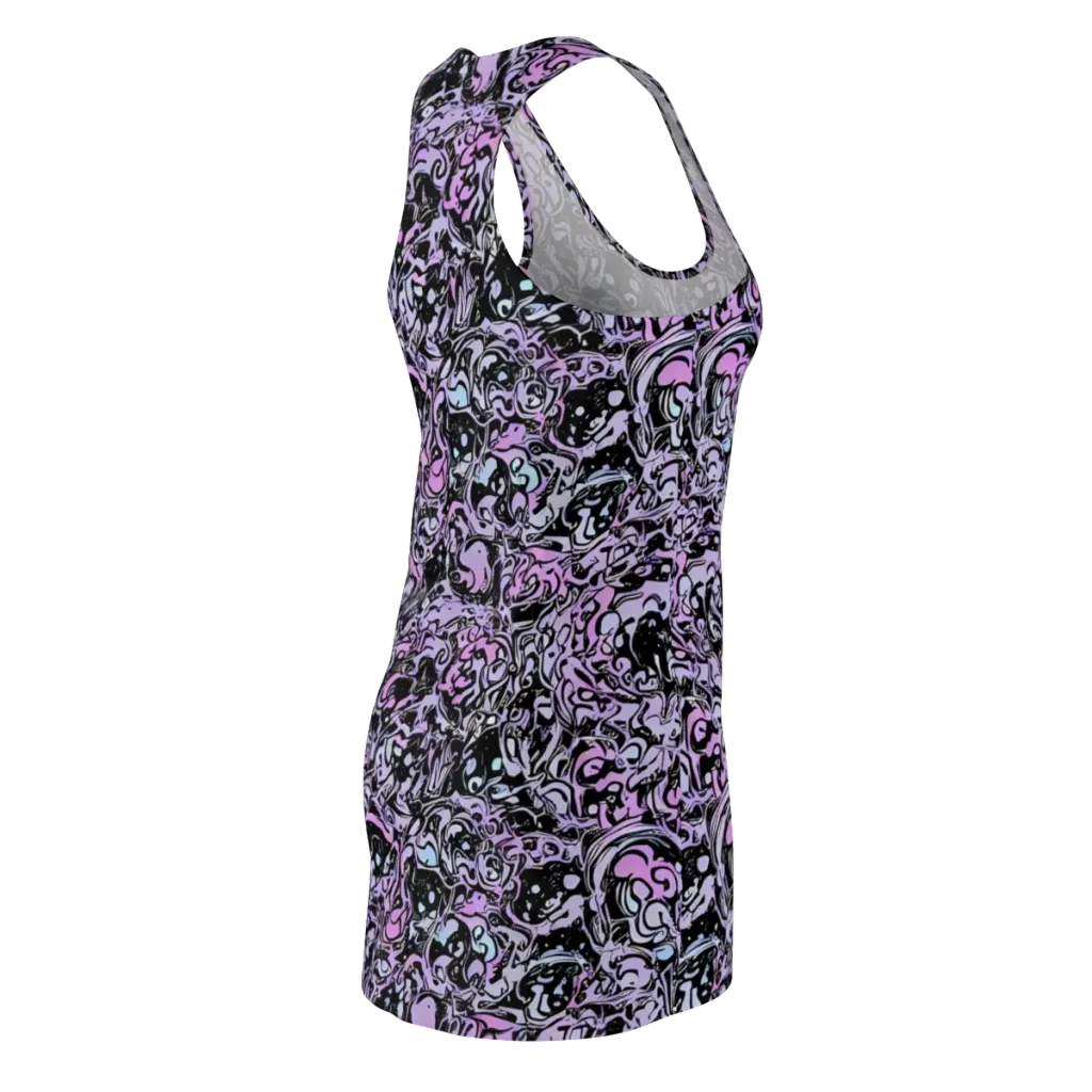 Ultraviolet Riddle on Racerback Dress — Back Side