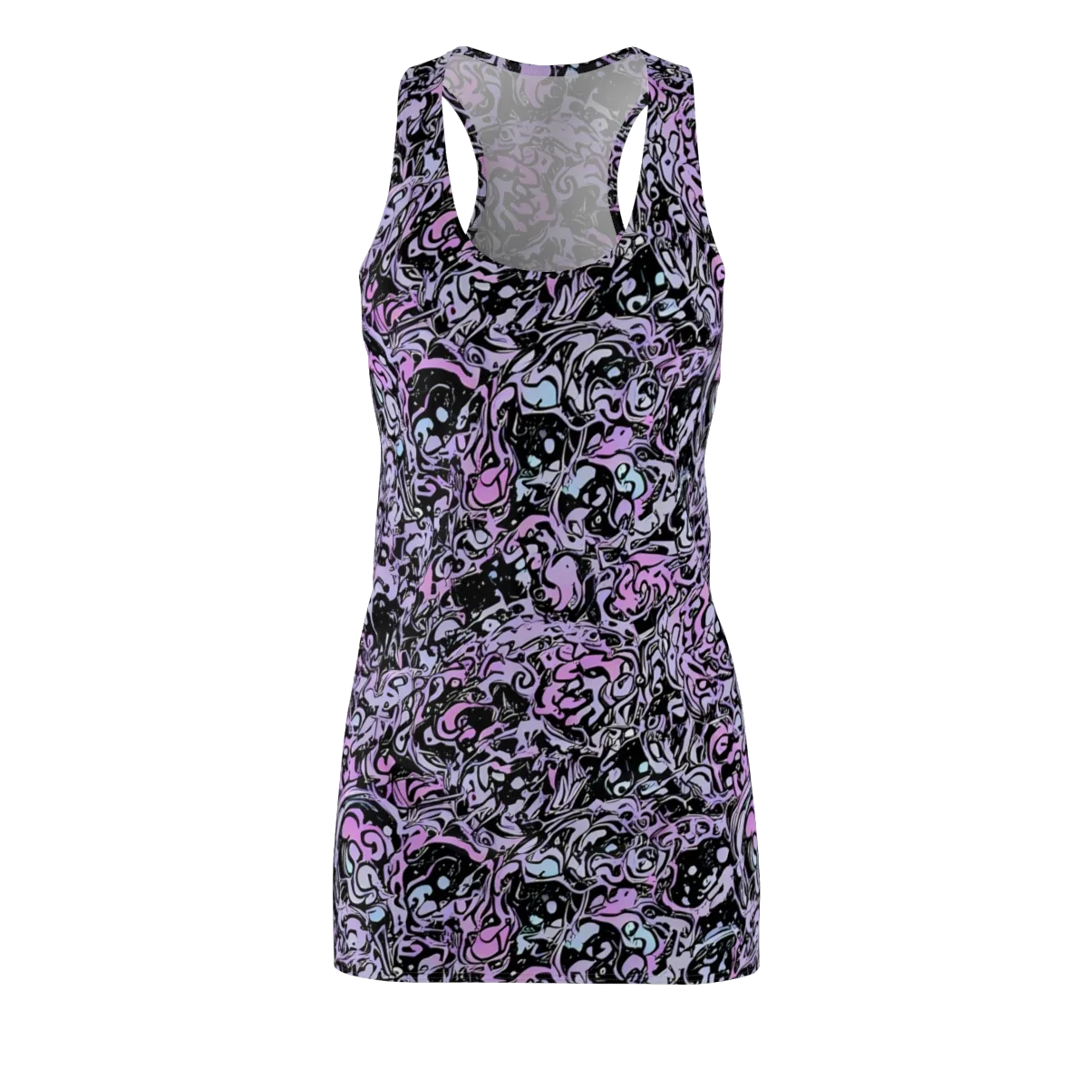 Ultraviolet Riddle on Racerback Dress — Front