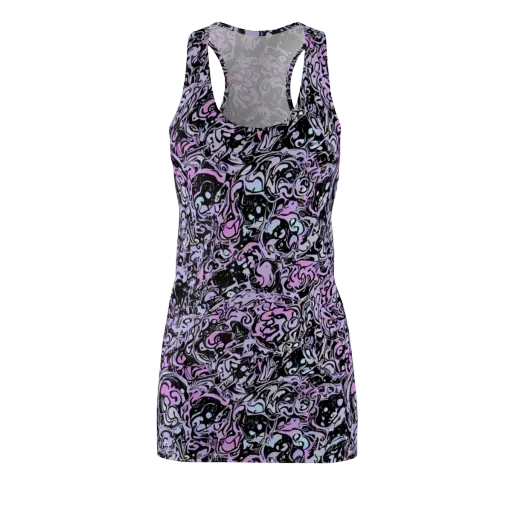 Ultraviolet Riddle on a Racerback Dress