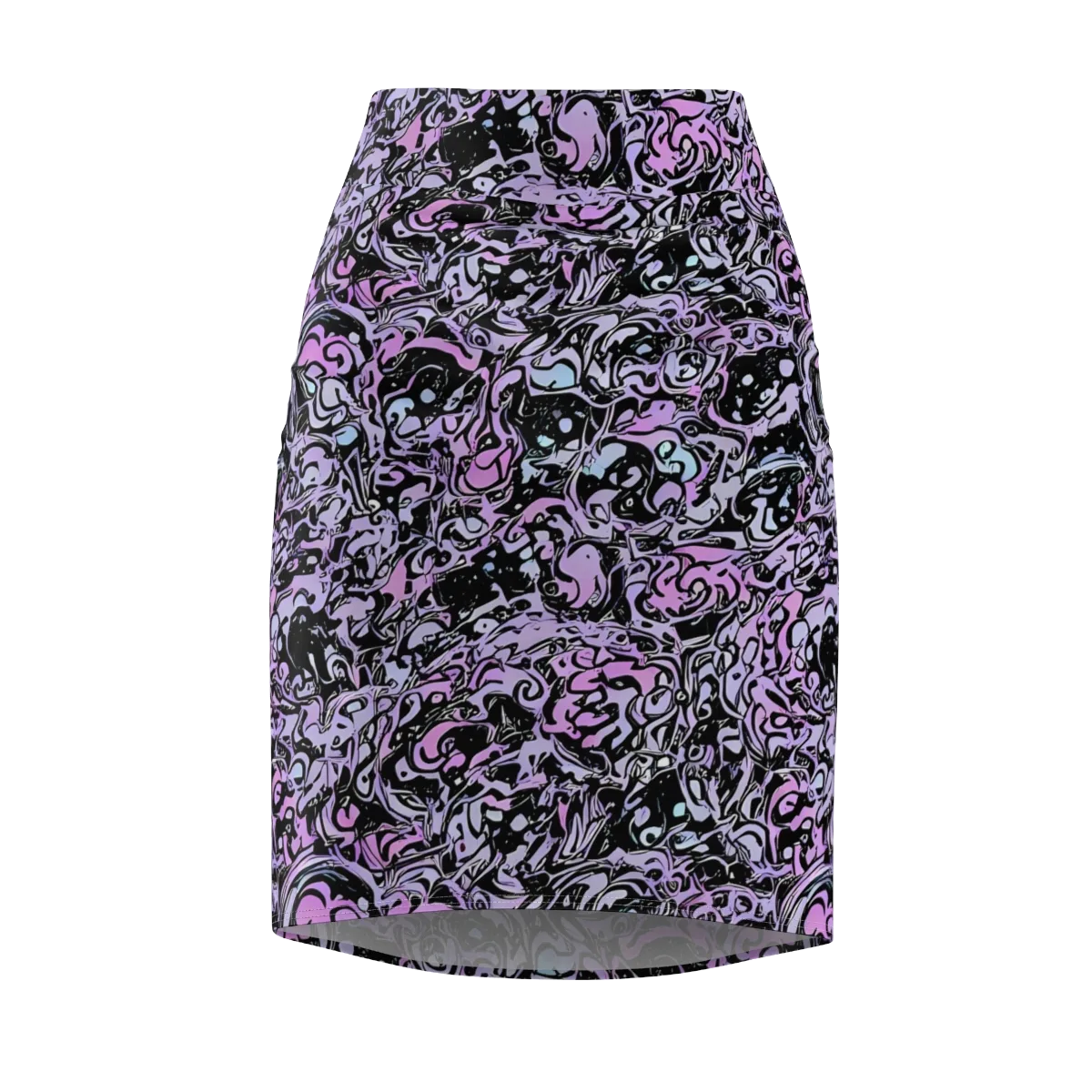 Ultraviolet Riddle on Pencil Skirt — Front