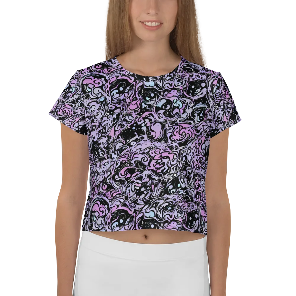 Ultraviolet Riddle on Crop Tee — Front