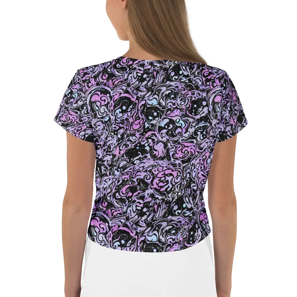Ultraviolet Riddle on Crop Tee — Back