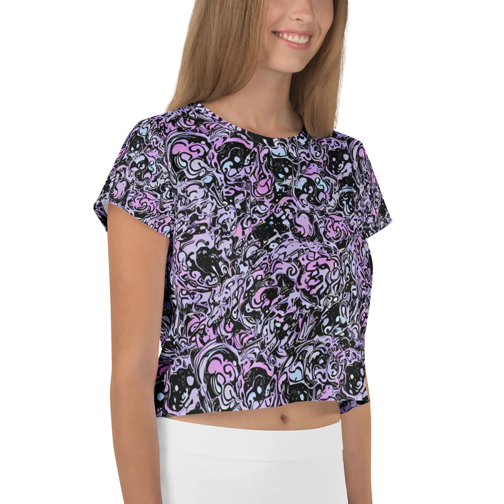 Ultraviolet Riddle on Crop Tee — Right