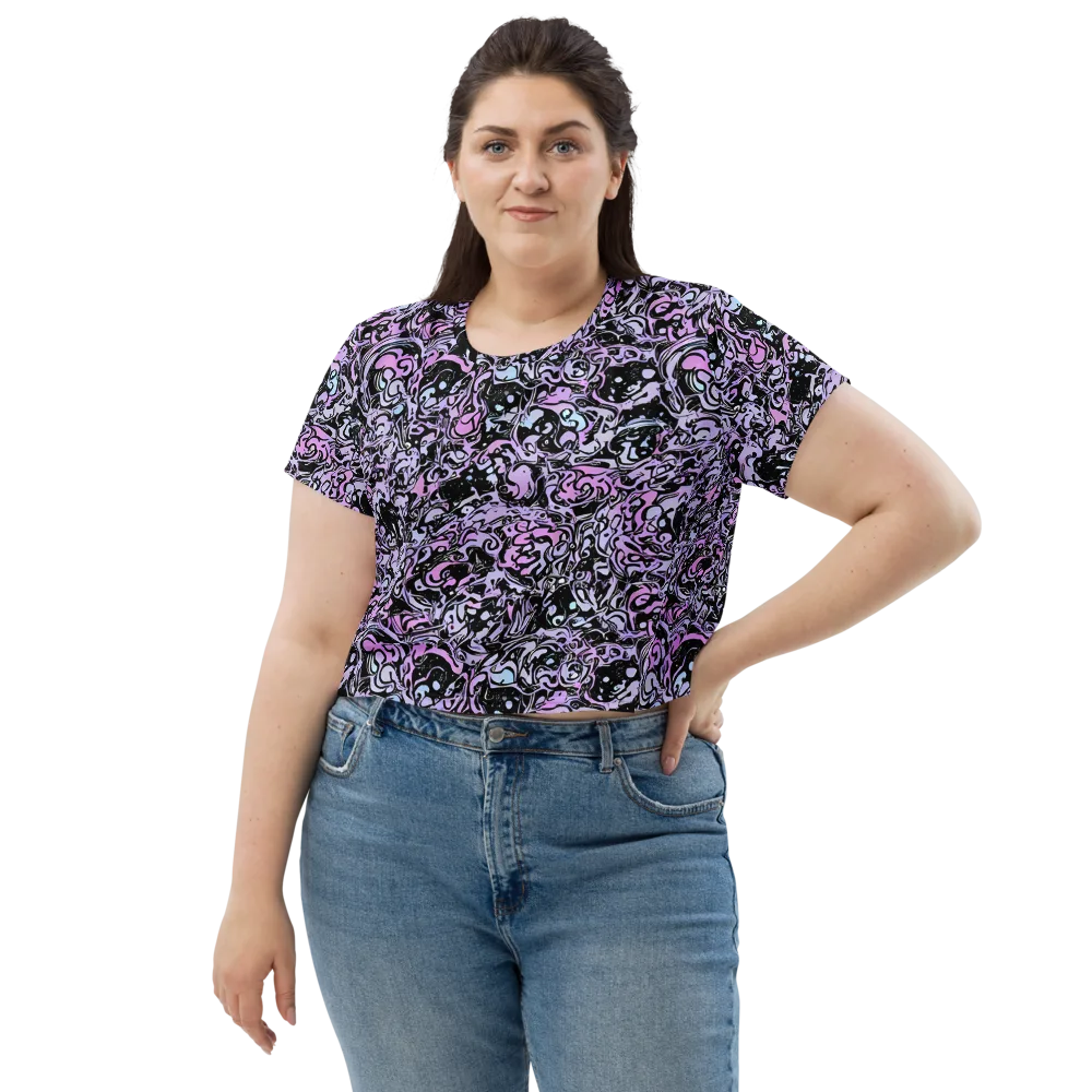 Ultraviolet Riddle on Crop Tee — Front