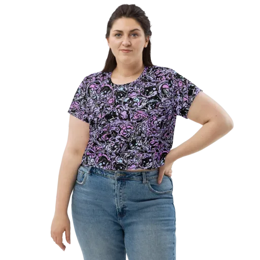 Ultraviolet Riddle on a Crop Tee