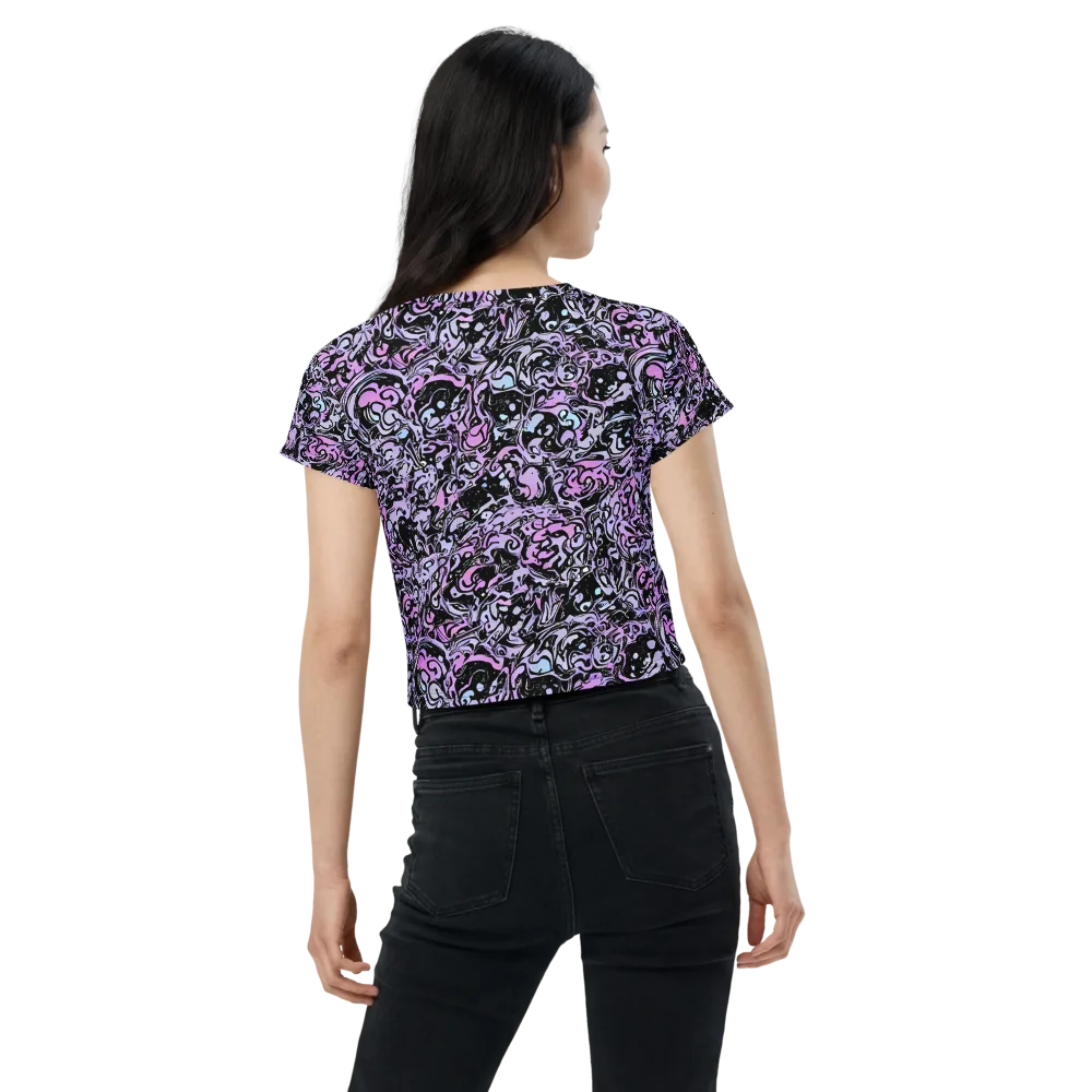 Ultraviolet Riddle on Crop Tee — Back
