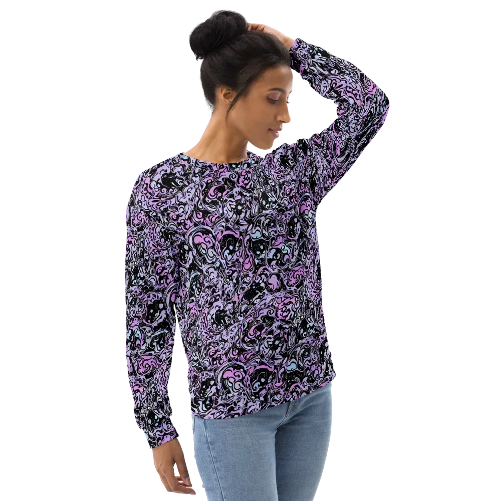 Ultraviolet Riddle on Sweatshirt — Right Front