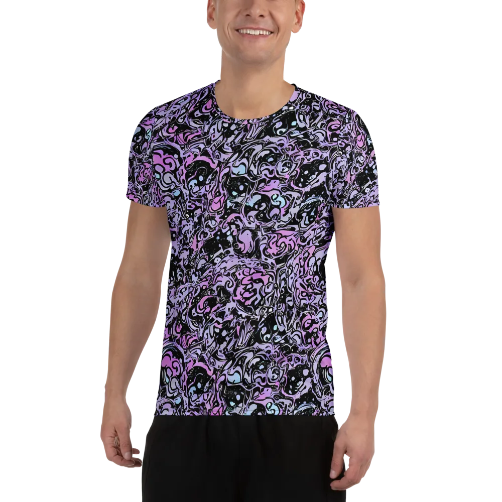 Ultraviolet Riddle on Men's Athletic T-Shirt — Front