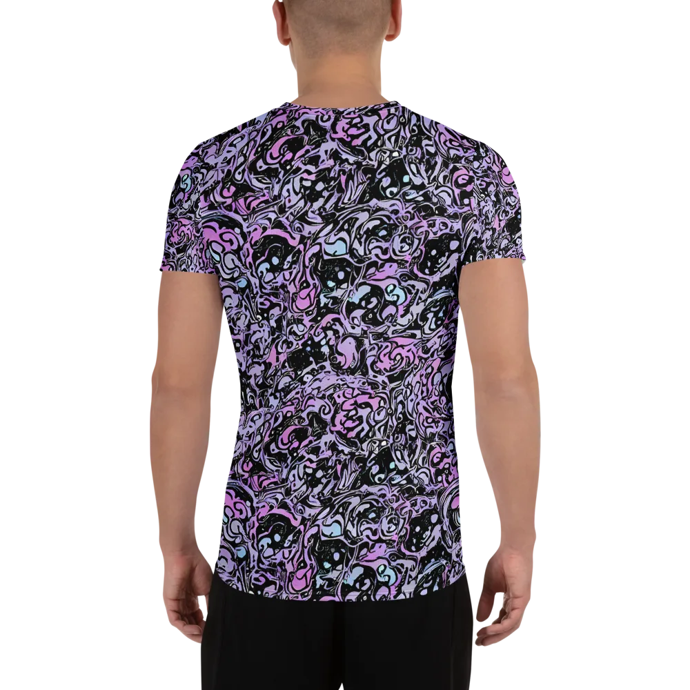 Ultraviolet Riddle on Men's Athletic T-Shirt — Back