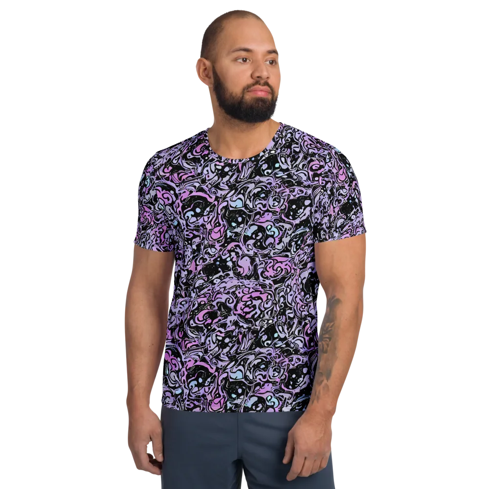 Ultraviolet Riddle on Men's Athletic T-Shirt — Front
