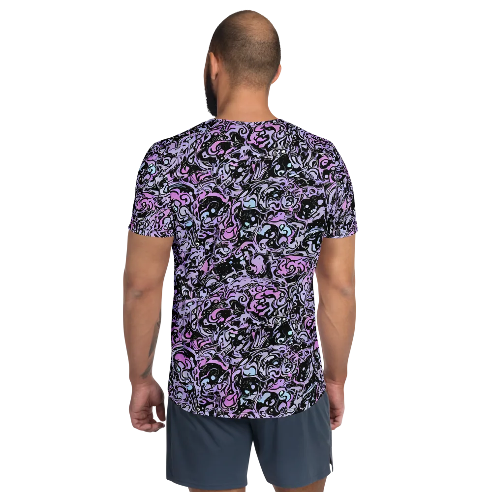Ultraviolet Riddle on Men's Athletic T-Shirt — Back