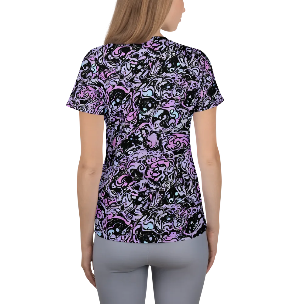 Ultraviolet Riddle on Women's Athletic T-Shirt — Back