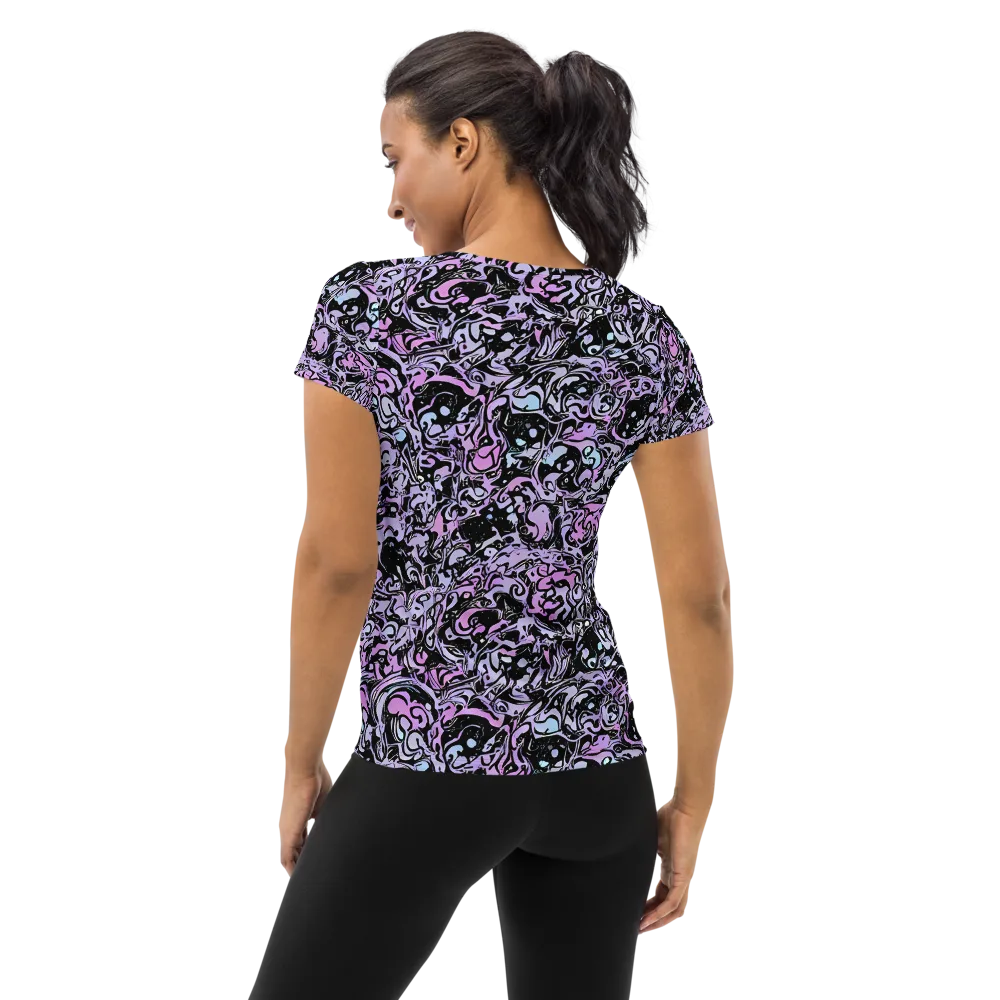 Ultraviolet Riddle on Women's Athletic T-Shirt — Back