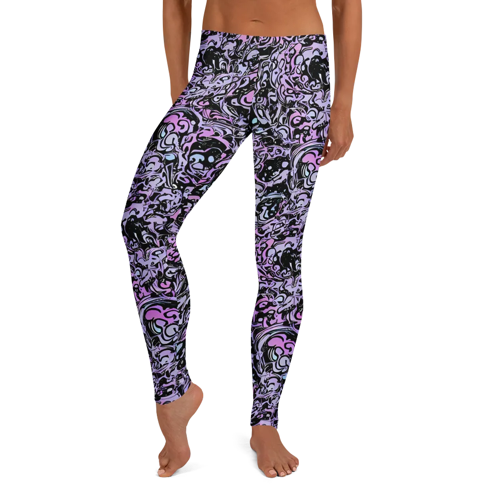 Ultraviolet Riddle on Leggings — Front