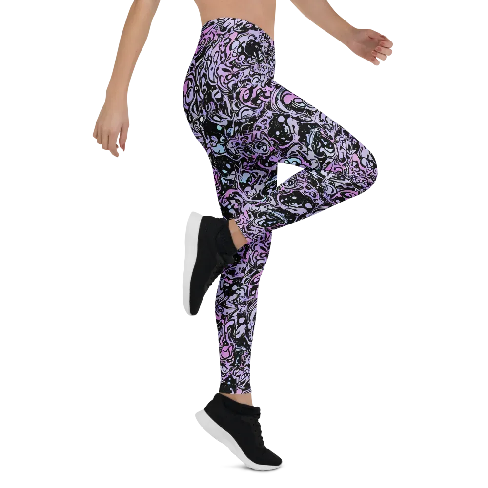 Ultraviolet Riddle on Leggings — Right