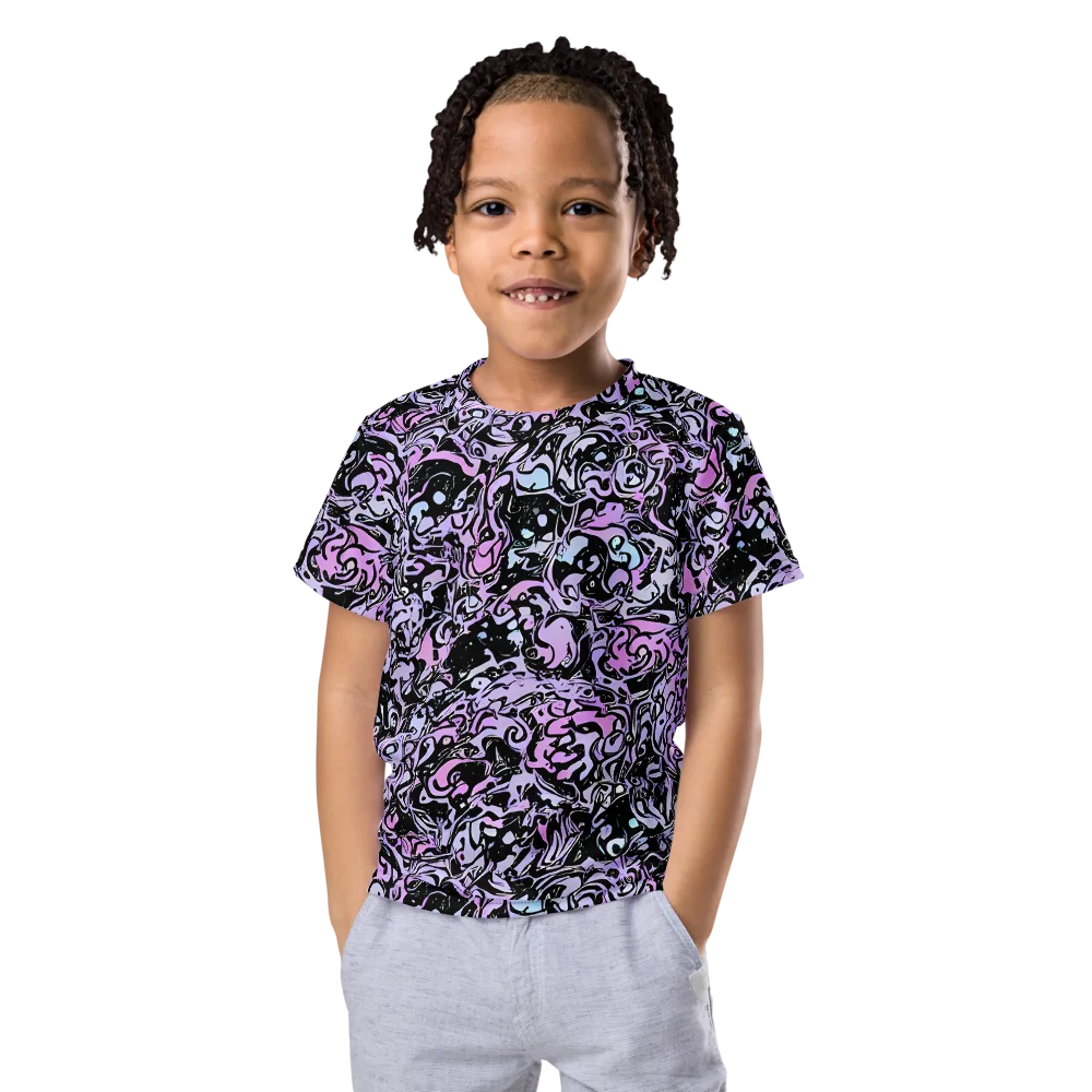 Ultraviolet Riddle on Kids Crew Neck T-Shirt — Front
