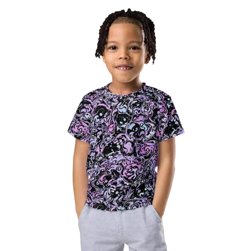 Ultraviolet Riddle on a Kids Crew Neck T-Shirt